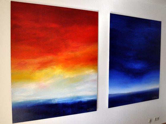 TIME IS DANCING FROM SUNSET TO SUNRISE II (triptych)