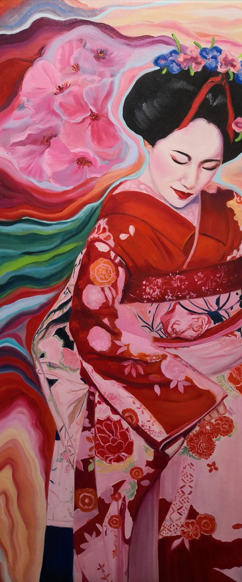 Magical world of Geisha, Portrait number 4 by Jane Lantsman