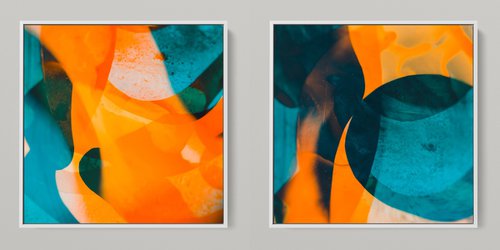 META COLOR XIV - PHOTO ART 150 X 75 CM FRAMED DIPTYCH by Sven Pfrommer