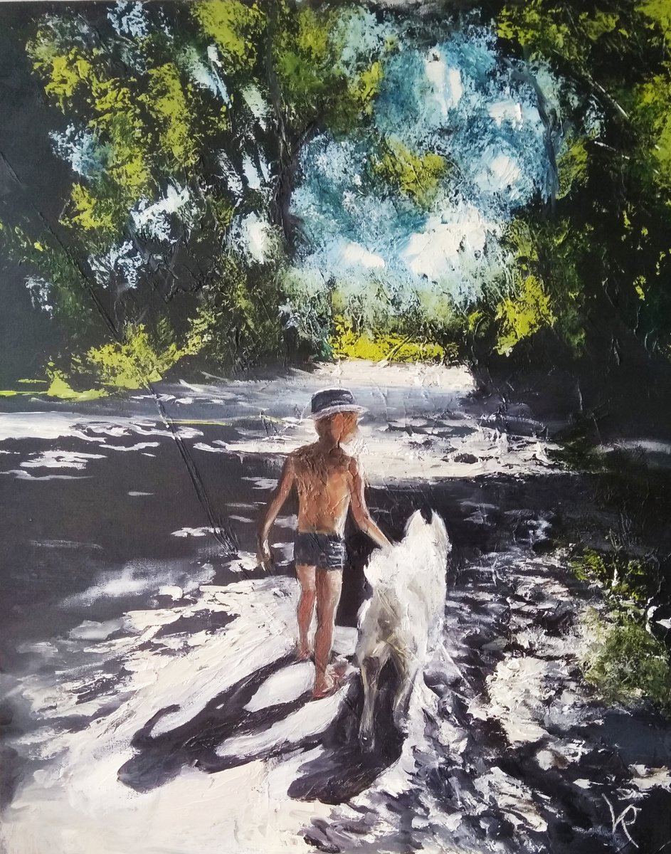 Way To The Lake By Valeriia Radziievska, 16 X 20, Artwork For Sale On Artfinder