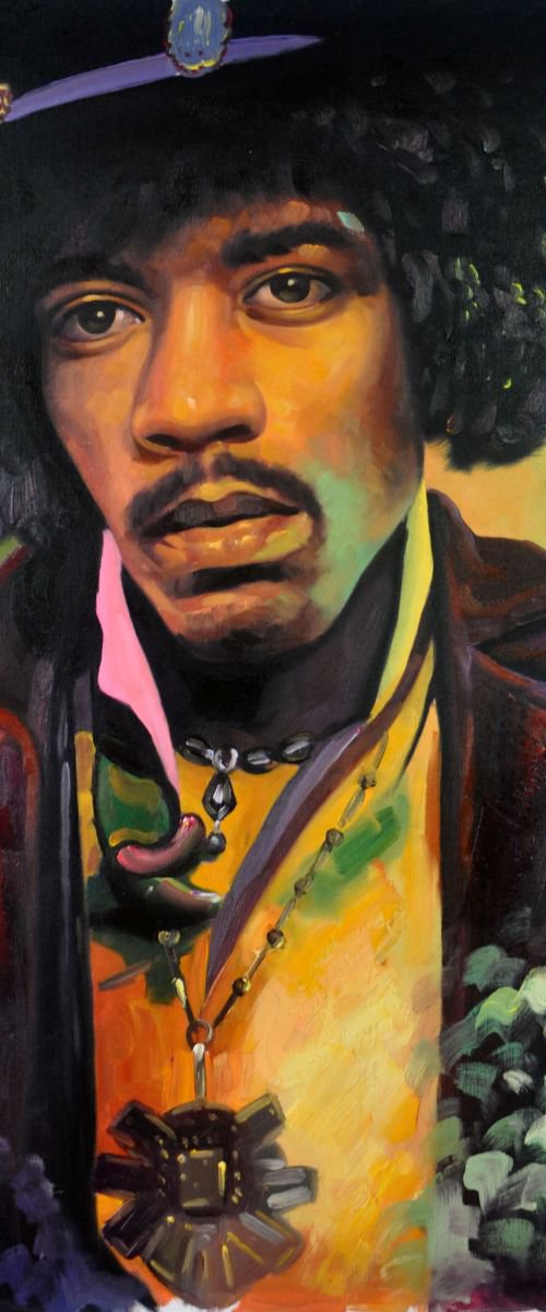 Jimi Hendrix Portrait by Di Capri