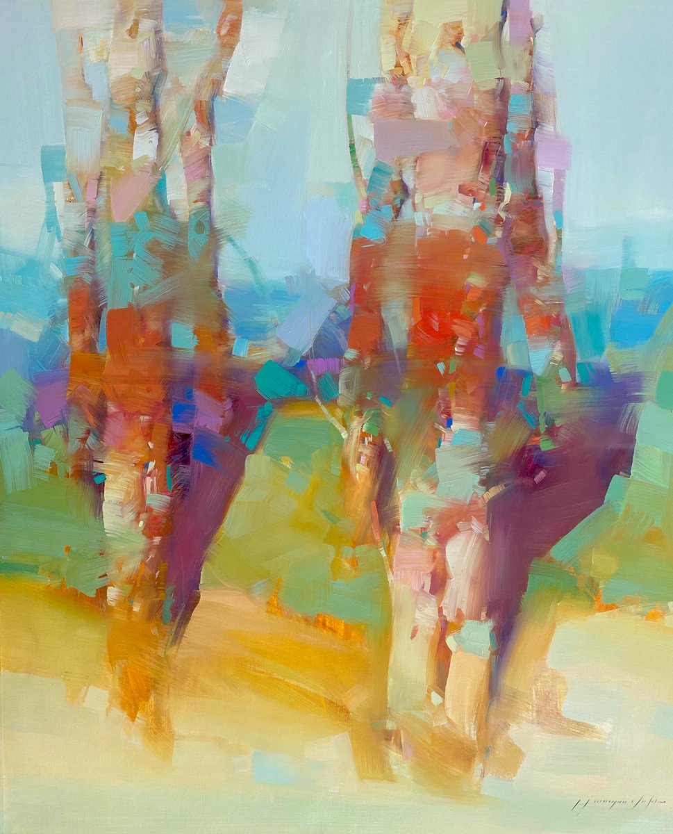 Autumn Trees By Vahe Yeremyan, 36 X 44, Artwork For Sale On Artfinder