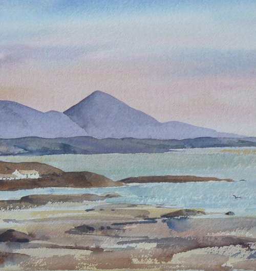 Evening at Croagh Patrick, West of Ireland by Maire Flanagan