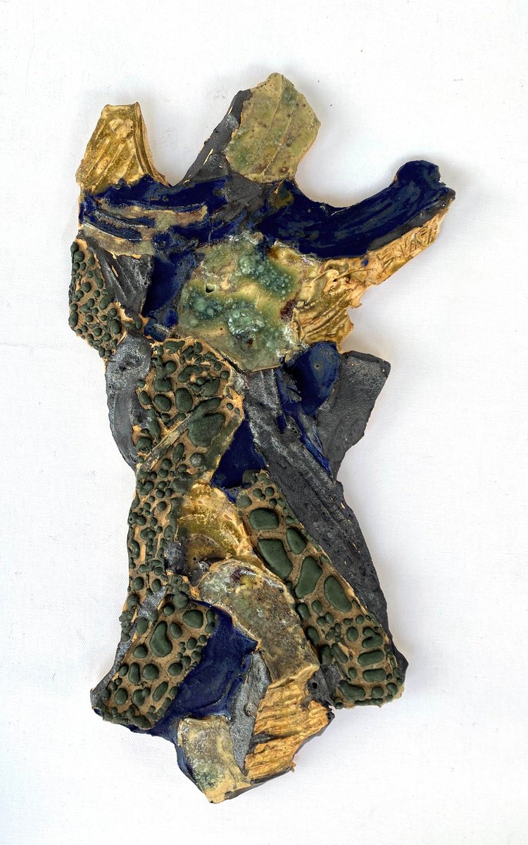 Organic Abstract Clay Sculpture By Abhishek Kumar, 9 X 16, High Soul 02, Original Artwork