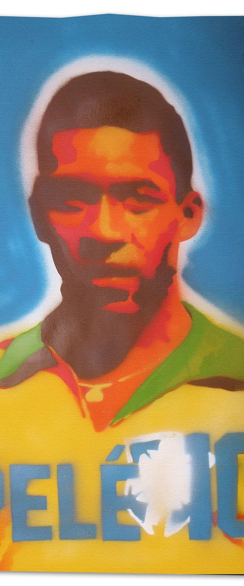 Pelé (on gorgeous watercolour paper). by Juan Sly