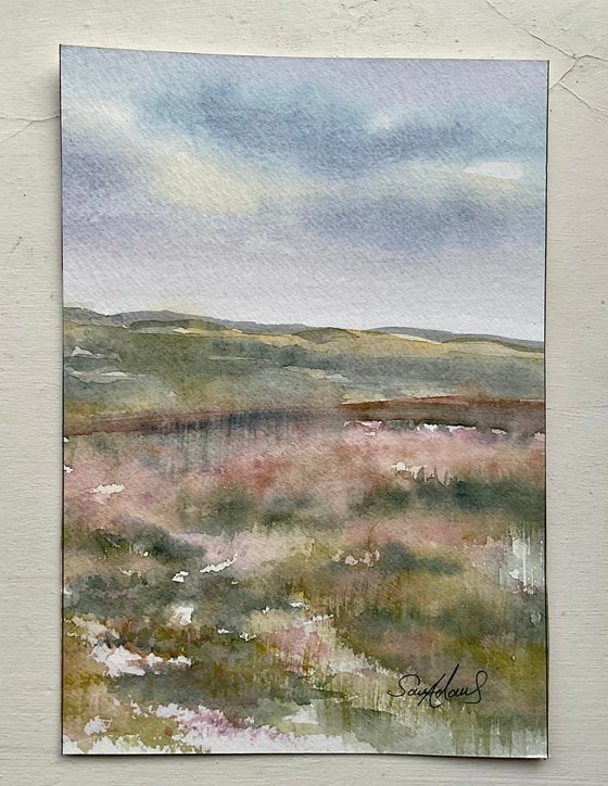 Sea mist over Ham beach and the Chesil, Jurassic coast, Dorset.