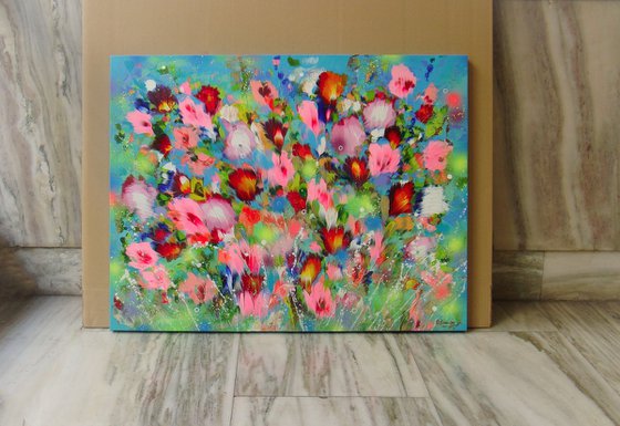 35.5” Spring, Floral Painting