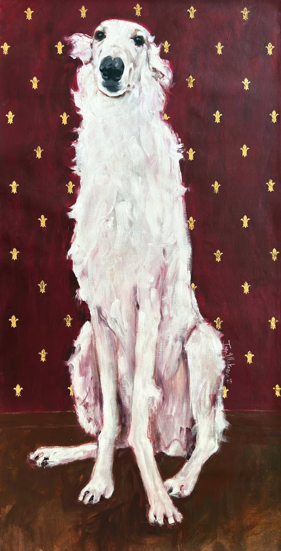 White Dog (Fleur-de-Lis)