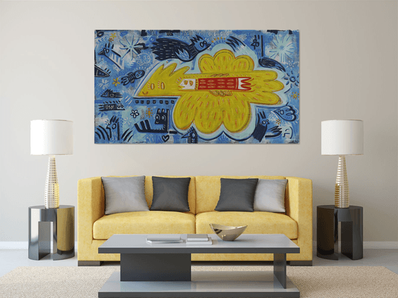 LET'S FLY TOGETHER 119x214cm