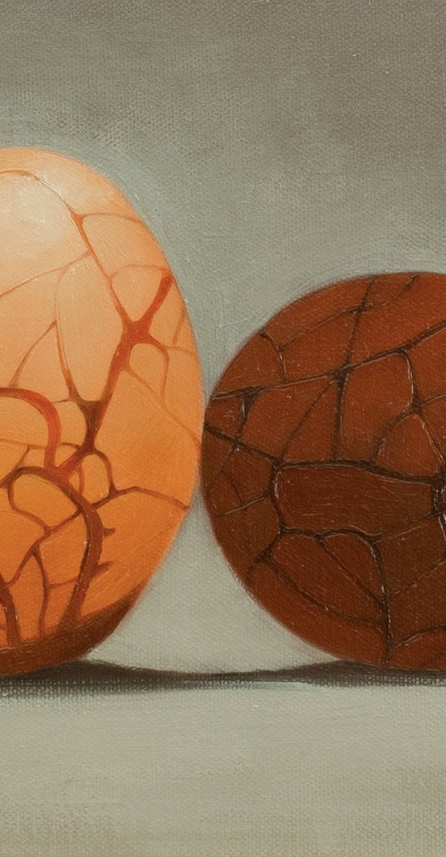 Two tea eggs by Yue Zeng