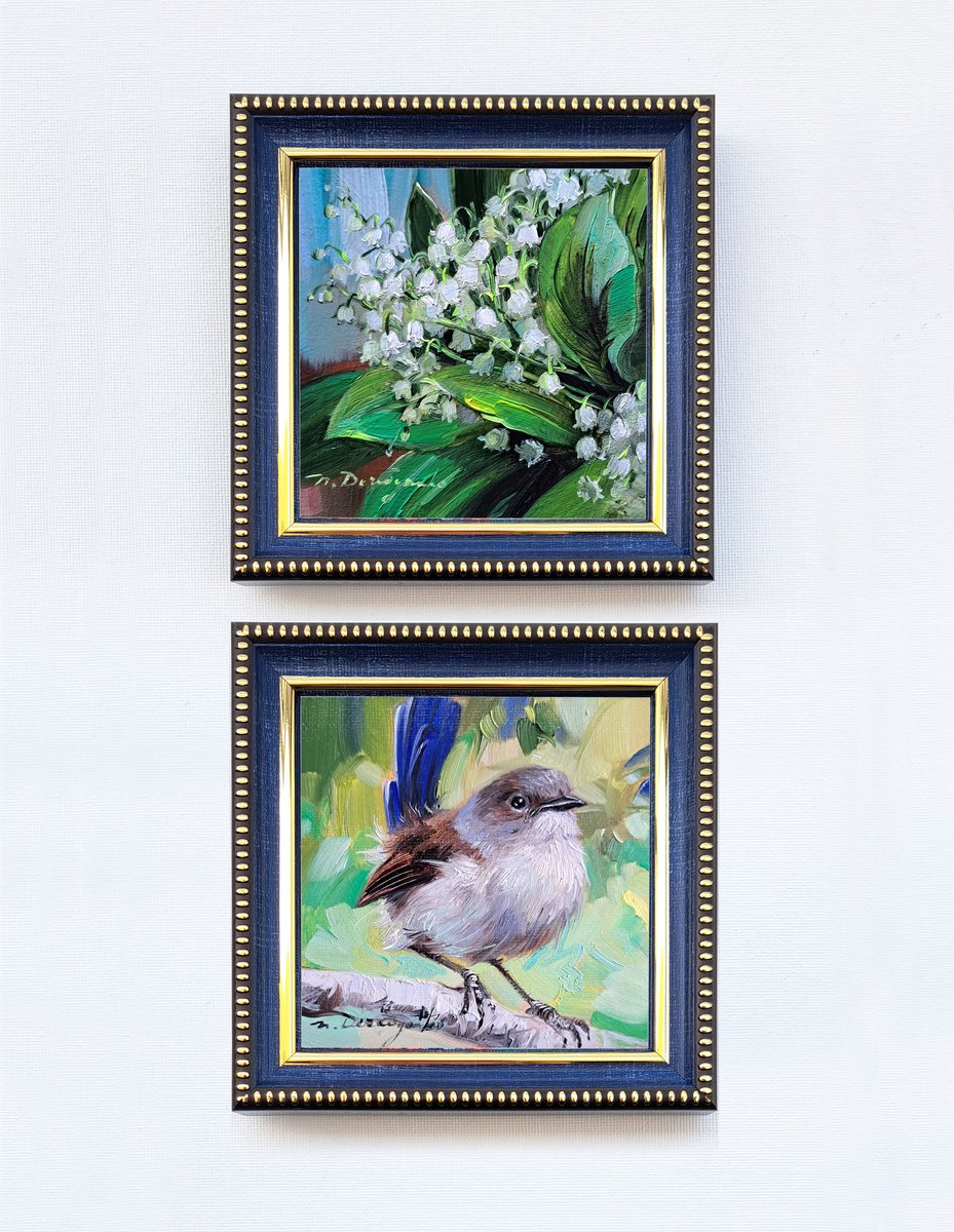 Impressionistic Botanical Oil Painting By Nataly Derevyanko, 5 X 5", You Are So Sweet, Original Artwork