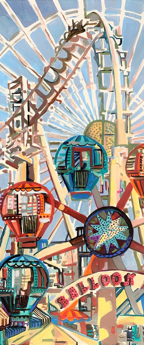 Balloon Race / 91 x 59 cm by Alexandra Djokic