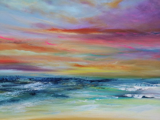 "Life's Blessings" - Cornish Seascape, Art, Skyscape