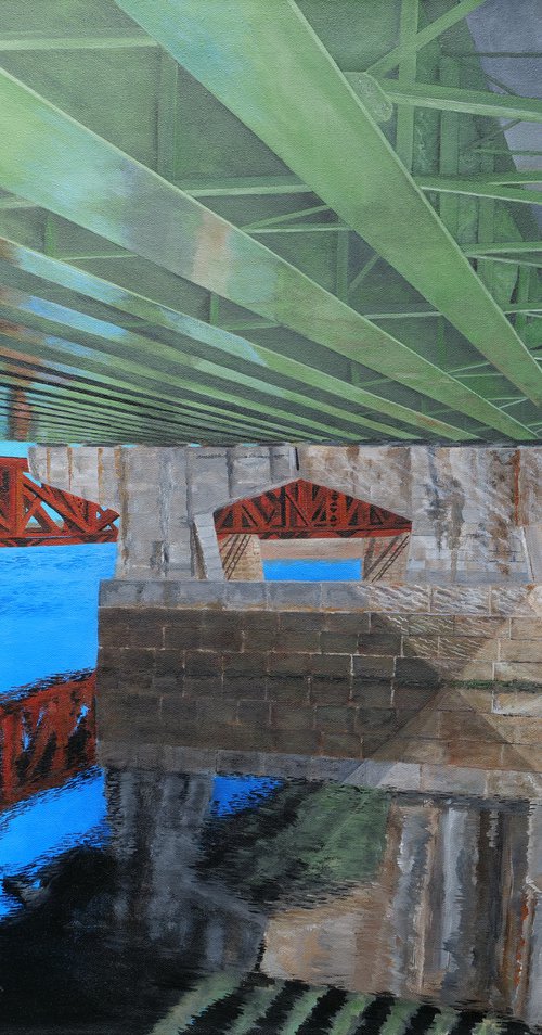 Newburyport Bridge Reflection by Steven Fleit