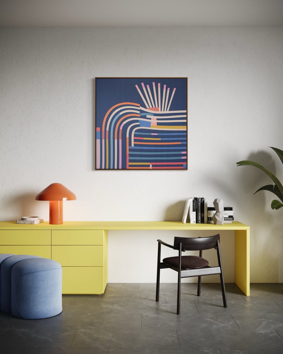 Geometric Print , Chromatic Flow By Maria Atanackovic, 41 X 41, Artwork For Sale On Artfinder