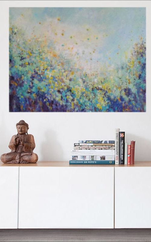 Blue Moon Energy original art by Therese O'Keeffe
