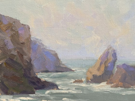 Rocky Cliffs At Cooks Beach