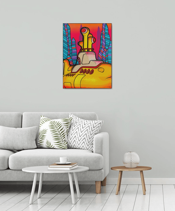 Yellow Submarine on Pink