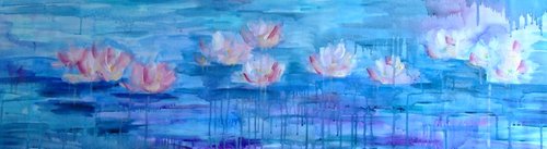 Lilies on the Pond - Inspired by Monet - #68 by Marina Krylova