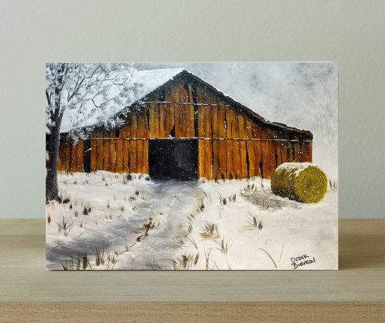 Kansas Barn in Winter