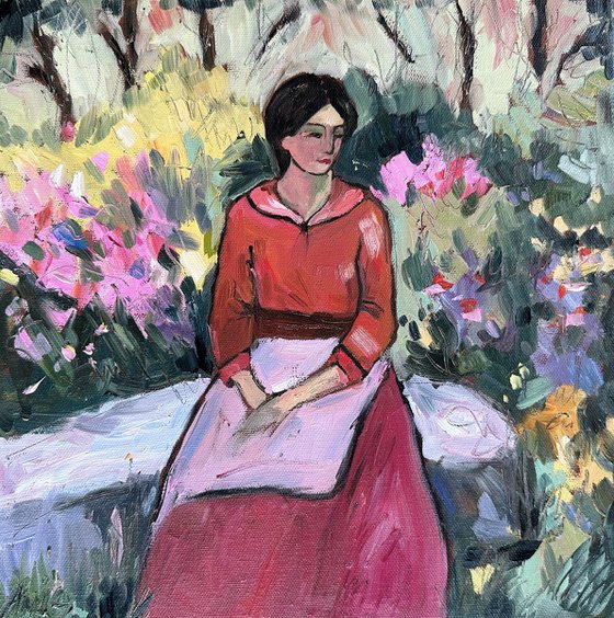 Woman in the Flower Garden
