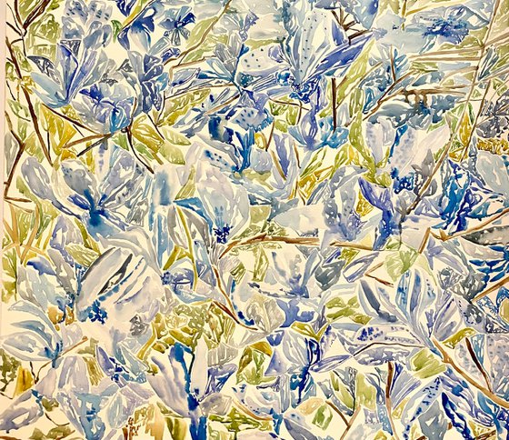 'Water Blue Flowers'