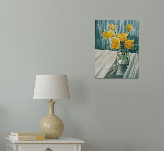 Bouquet of yellow daffodils