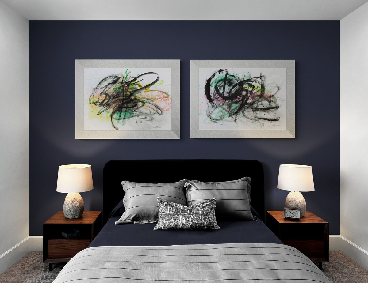 Organic Abstract Acrylic Painting By Anatoliy Menkiv, 33 X 24, Emotions #1, Original Artwork