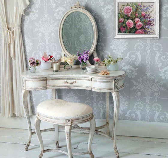 Roses and delphinium