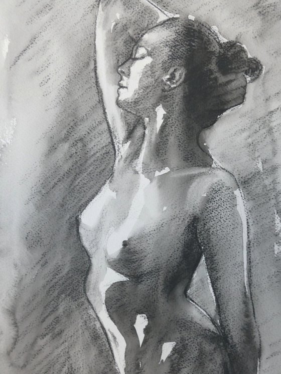 Standing female nude