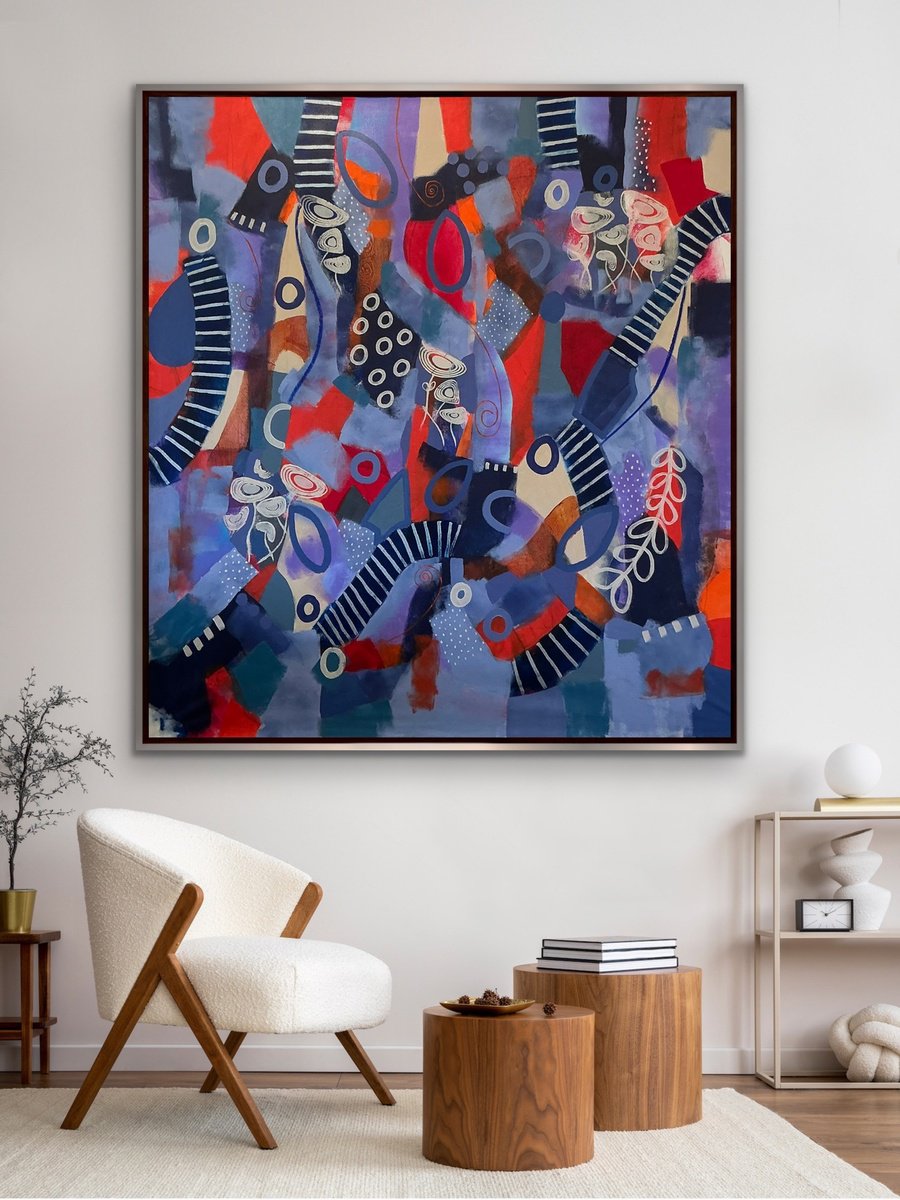 Midnight Cadence By Rashna Hackett, 54 X 59, Artwork For Sale On Artfinder
