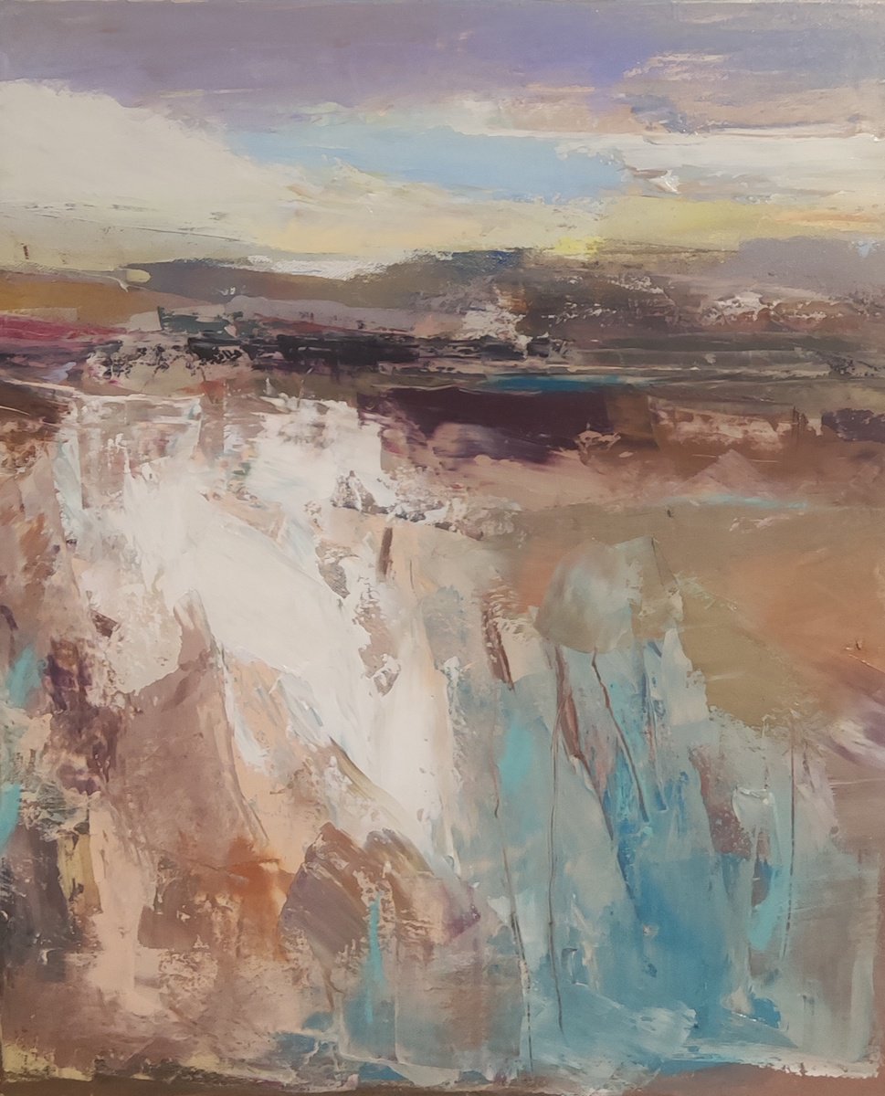 Expressive Abstract Oil Painting By Viktoria Shvoren, 20 X 24", August, Original Artwork