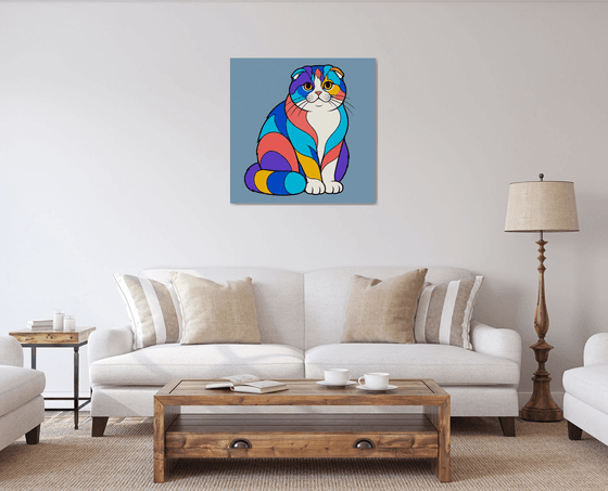 Colorful Scottish Fold Cat #16