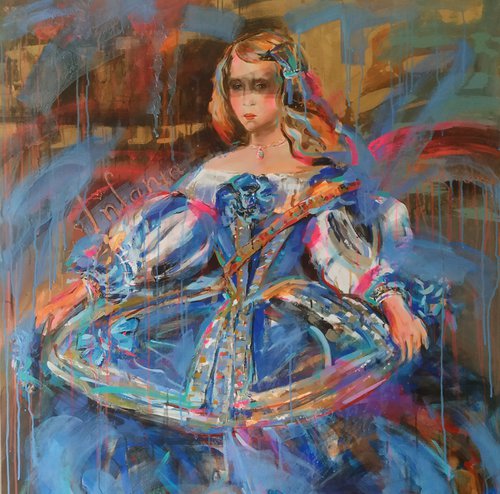 Infanta Margarita Teresa in a Blue Dress by Antigoni Tziora