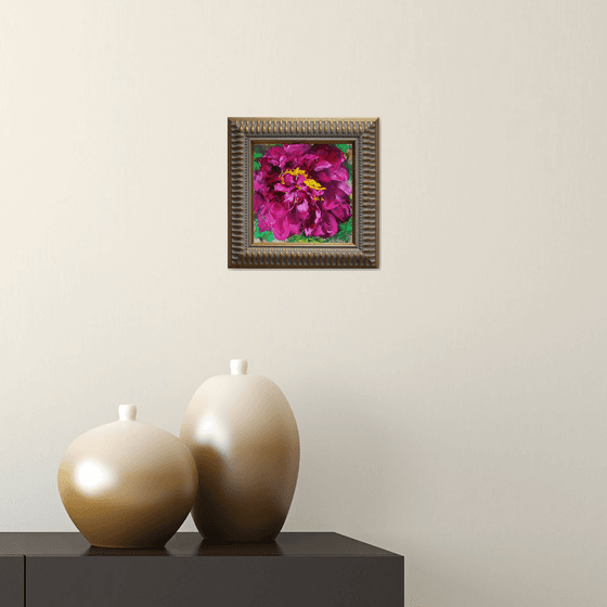 Peony 01...framed / ORIGINAL OIL PAINTING