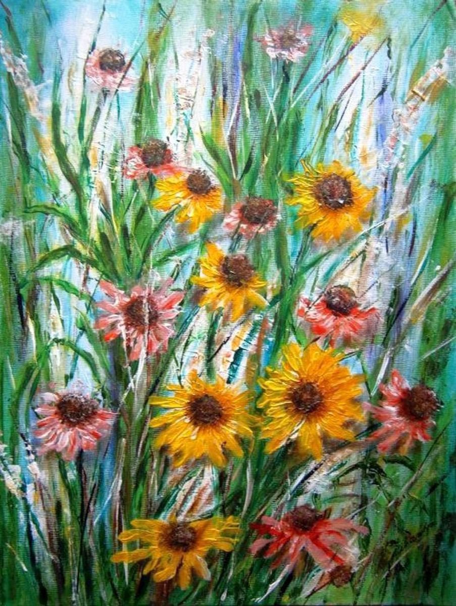 Flowers in the garden. by Emilia Urbanikova