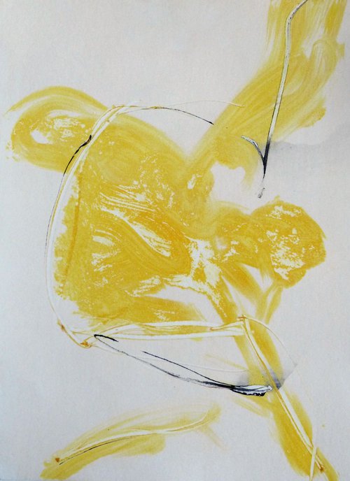 Logos #34 , Acrylic on paper 29x41 cm by Frederic Belaubre