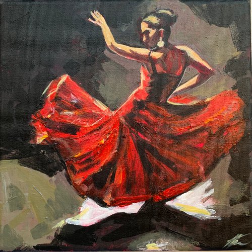 Flamenco dance 3 by Anzhelika Klimina