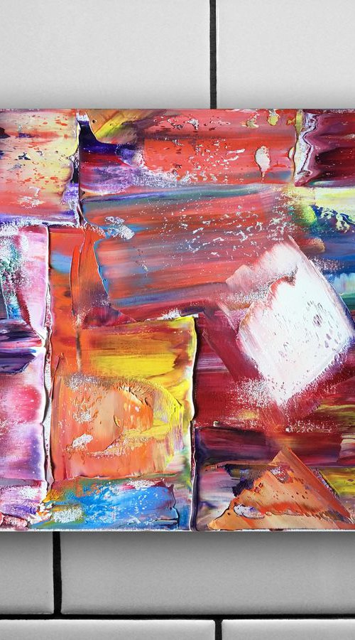 "Wiped Out -  Original PMS Textured Oil Painting On Canvas - 20 x 16 inches by Preston M. Smith (PMS)