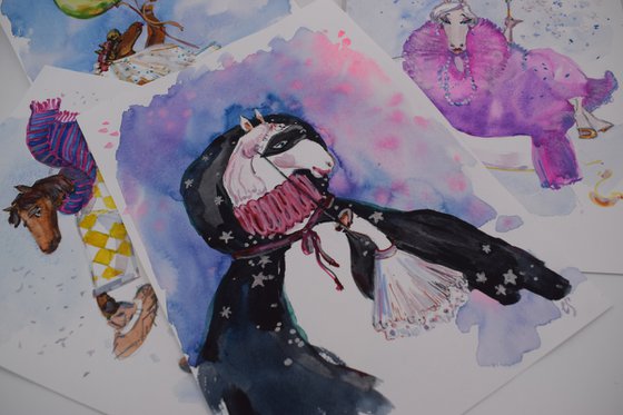 The horse in the coat