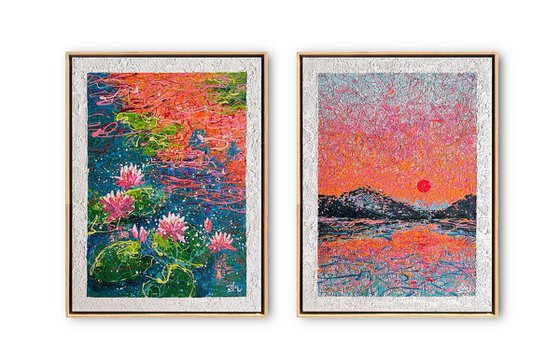 A Letter Written in Light - Framed diptych