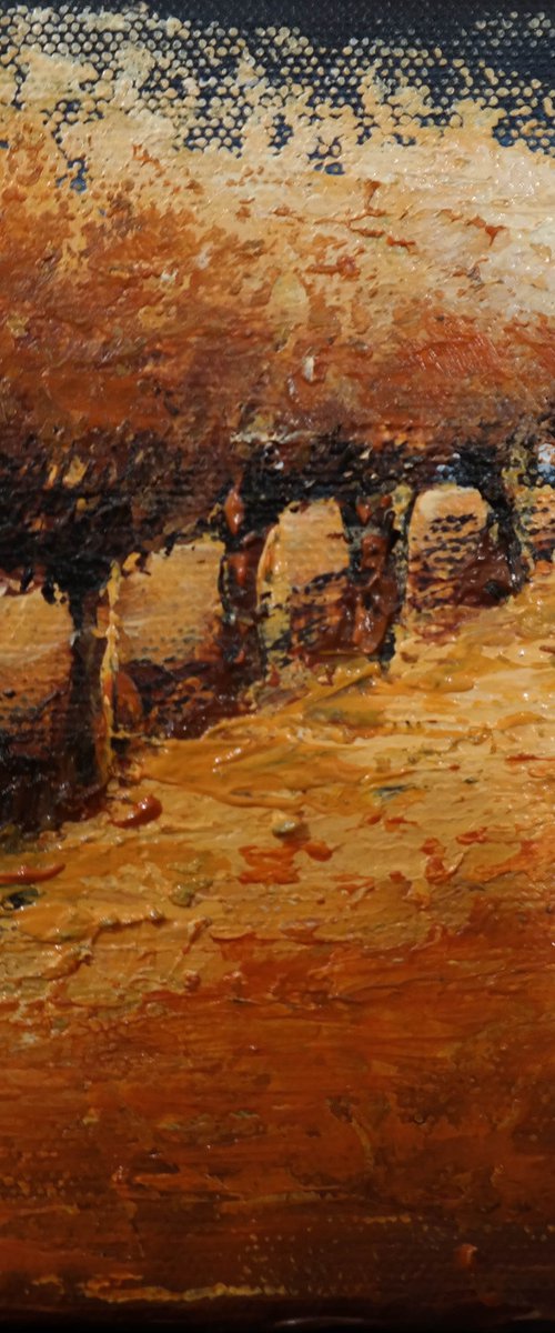 Autumn days - Small painting by Danijela Dan