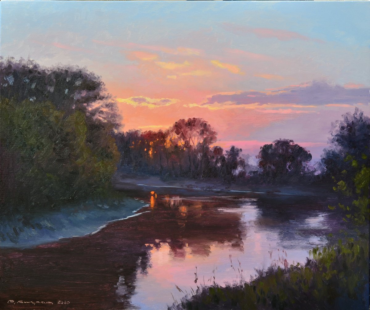 Evening In April By Ruslan Kiprych, 24 X 20, Artwork For Sale On Artfinder