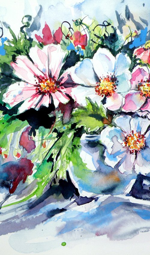 Still life with wildflowers by Kovács Anna Brigitta