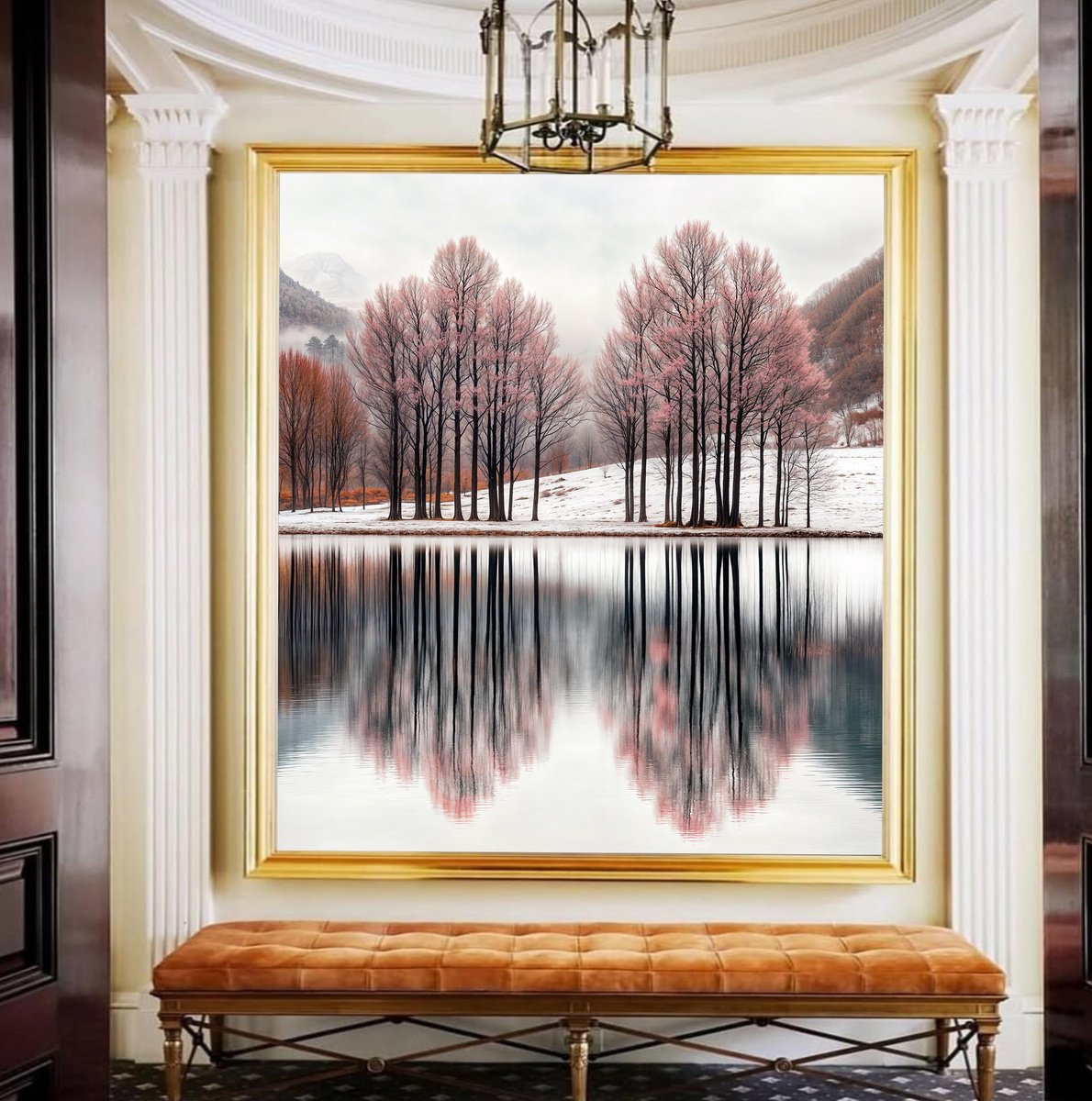 Photorealistic Photograph , Winter Trees 6 By Michael Filonow, 32 X 32, Artwork For Sale On Artfinder