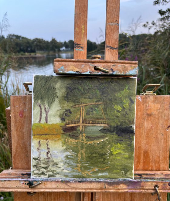 Small drawbridge. Pleinair