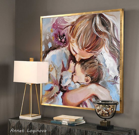 Original Mother Art, Mom's Heart, Baby Hugs Art