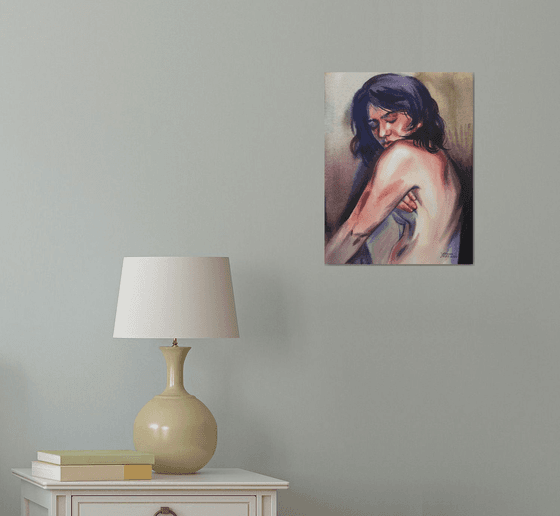 Portrait of a naked girl
