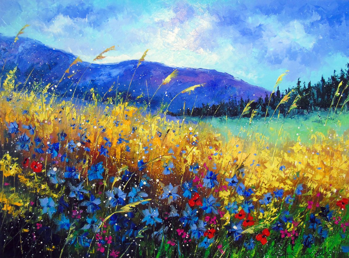Wildflowers near the mountains by Olha Darchuk