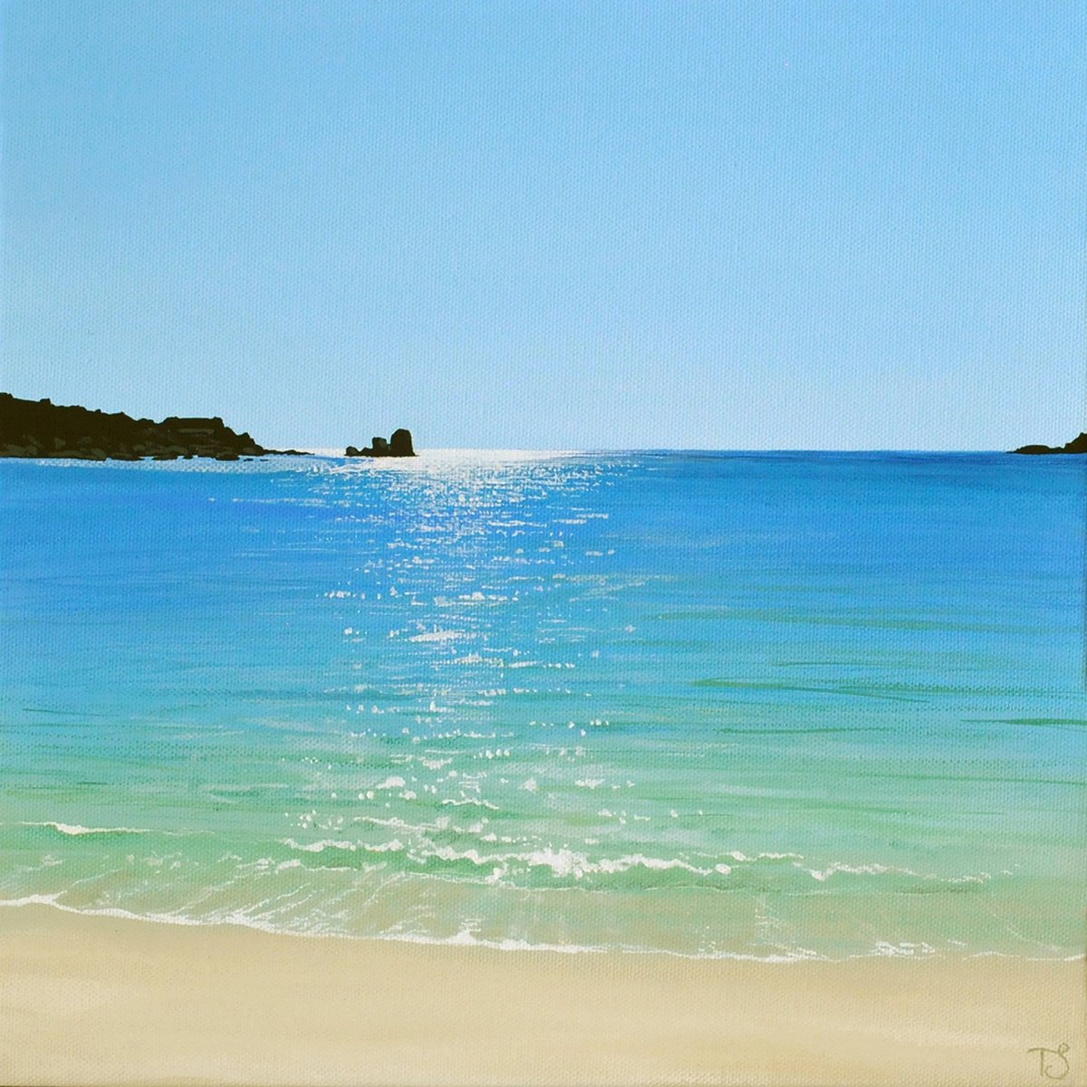 Impressionistic Landscape Acrylic Painting By Theresa Shaw, 13 X 13", The Time Is Ours, Original Artwork